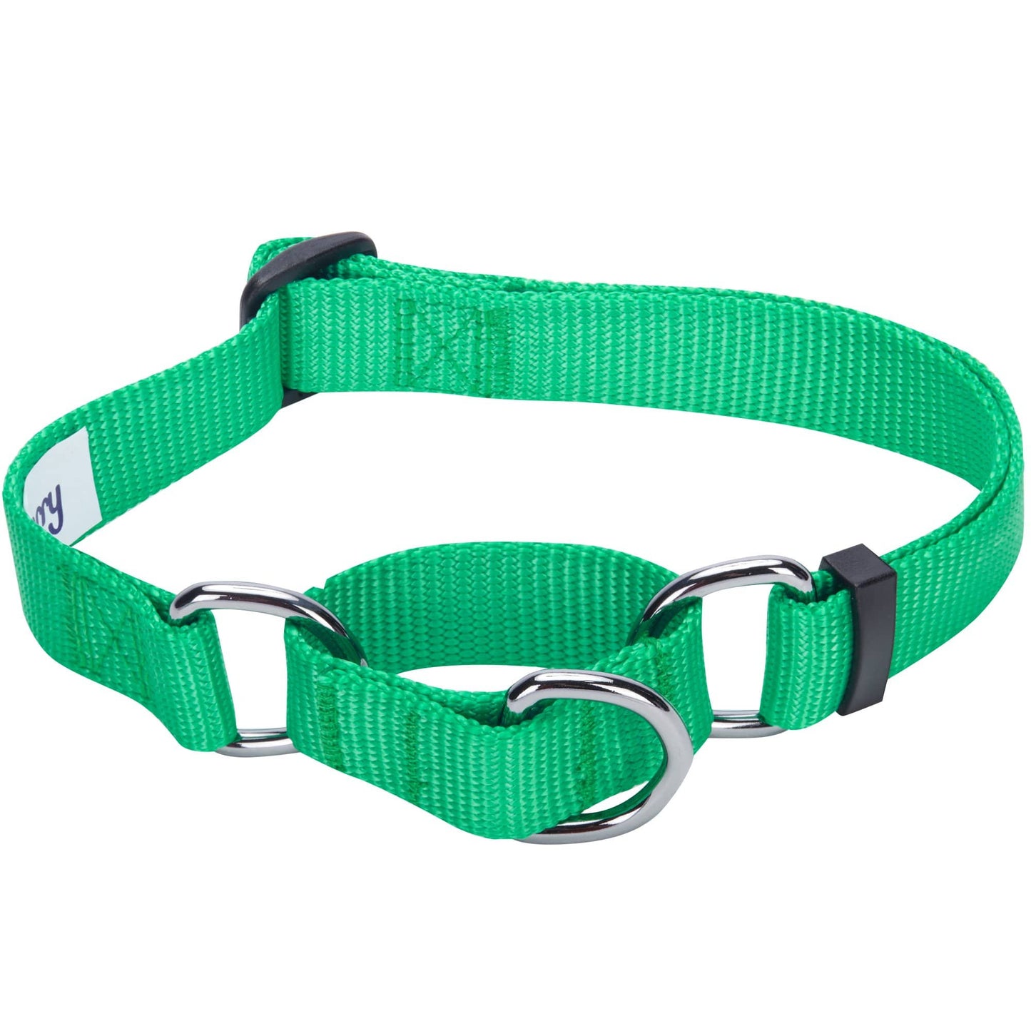 Nylon Personalized Martingale Safety Training Dog Collar Green for Puppy Boy Girl Dog